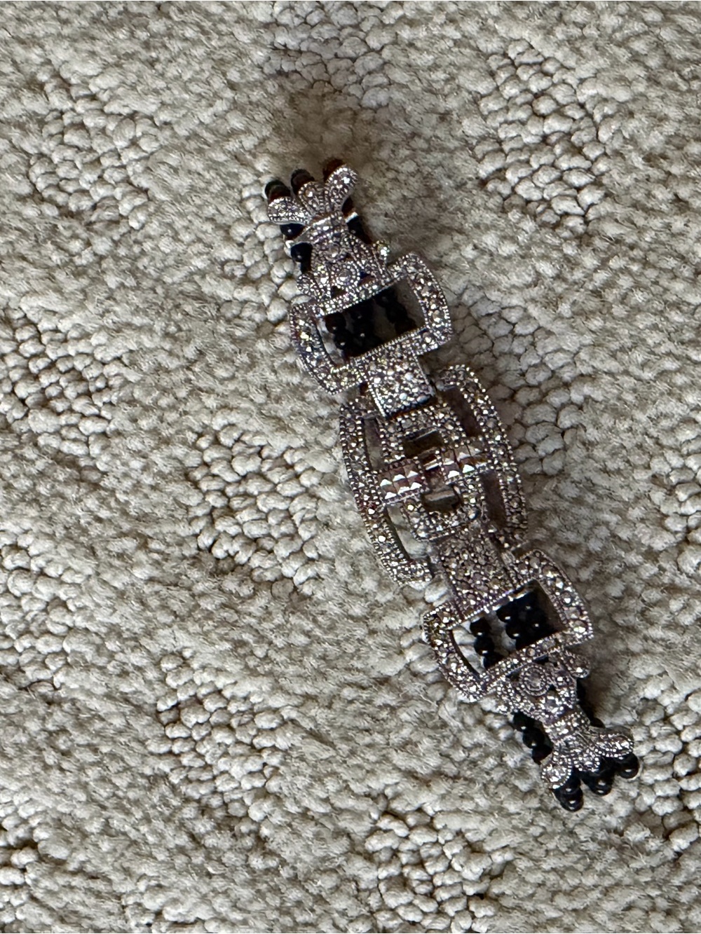 Sparkling Black and Silver Statement Bracelet - Women Jewelry